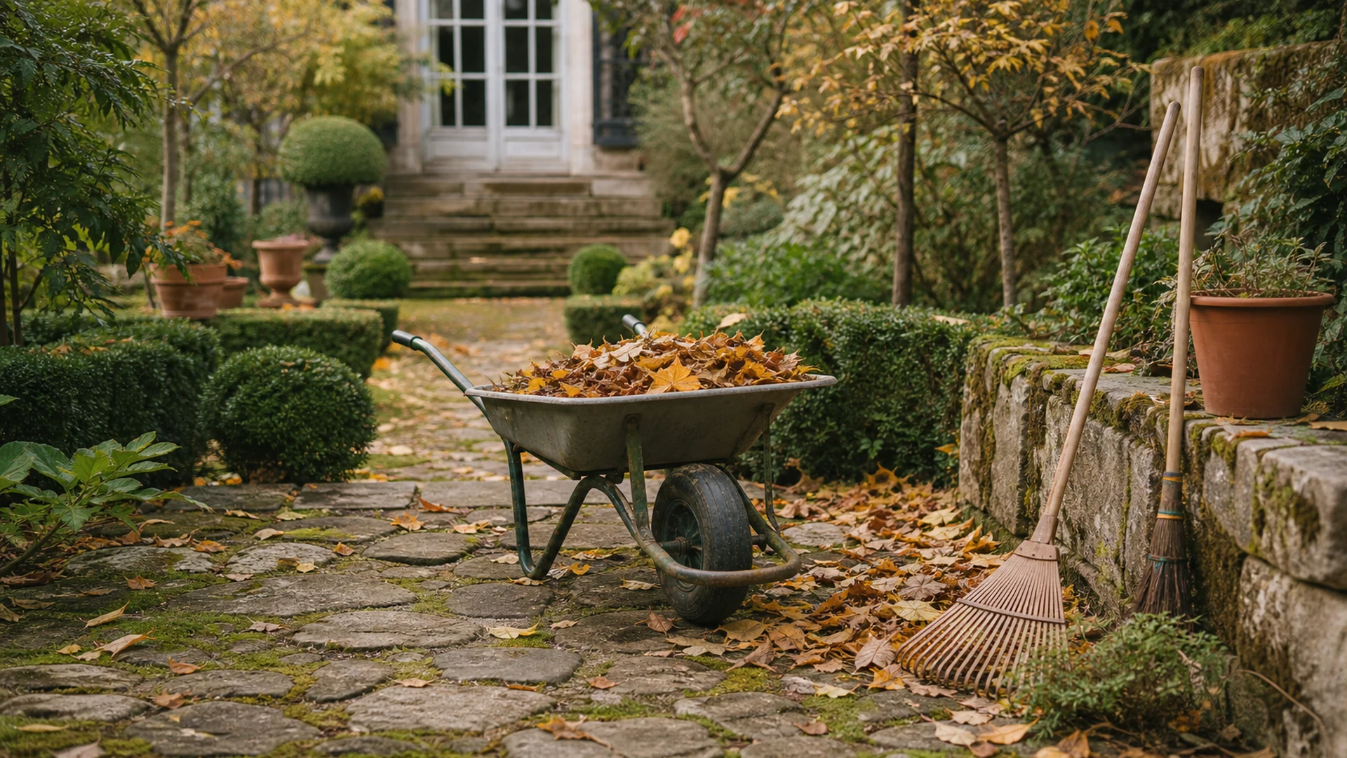 Haie servant de brise-vue près d'une terrasse