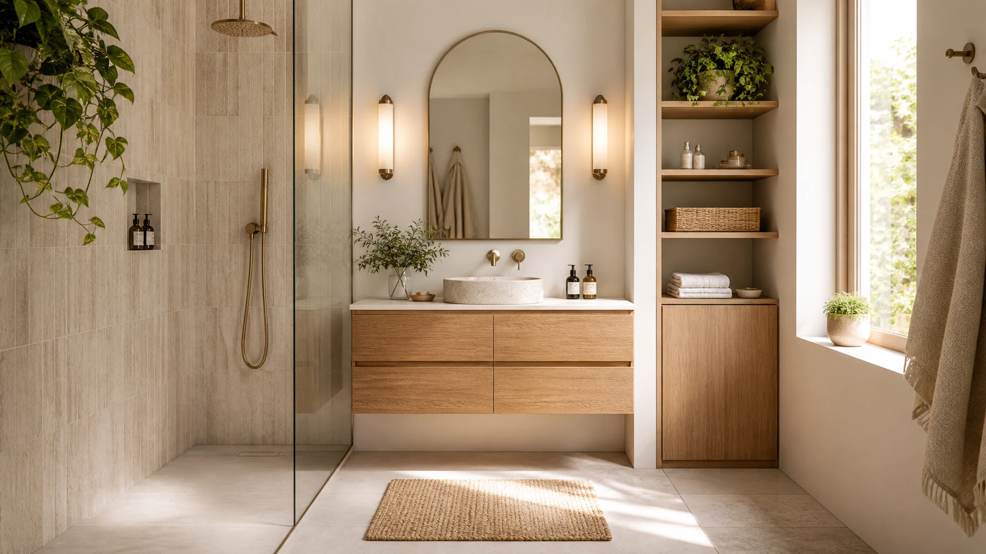 Comment décorer une salle de bain — miroir dans la salle de bain