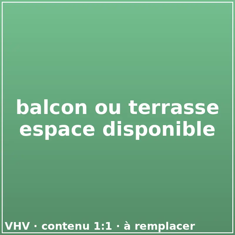 balcon ou terrasse espace disponible