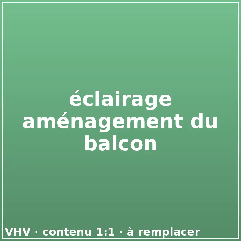 éclairage aménagement du balcon