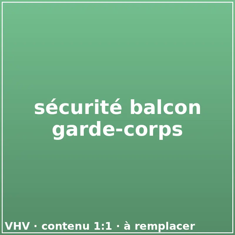 sécurité balcon garde-corps
