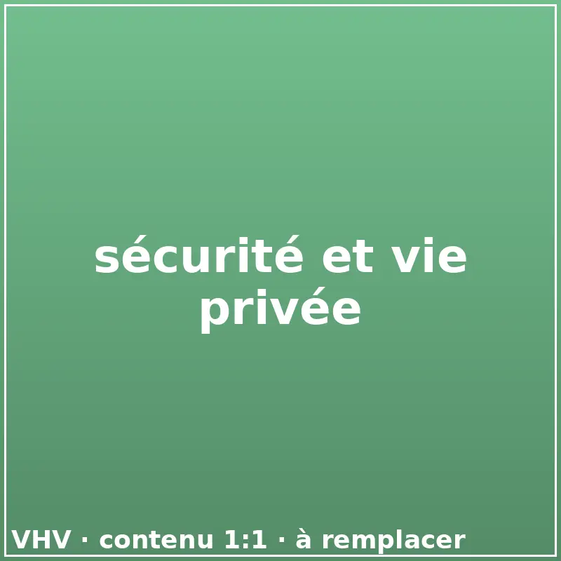 sécurité et vie privée