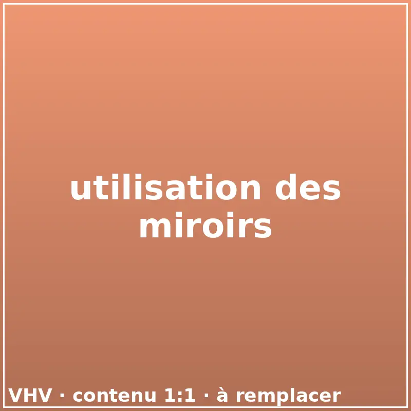 utilisation des miroirs